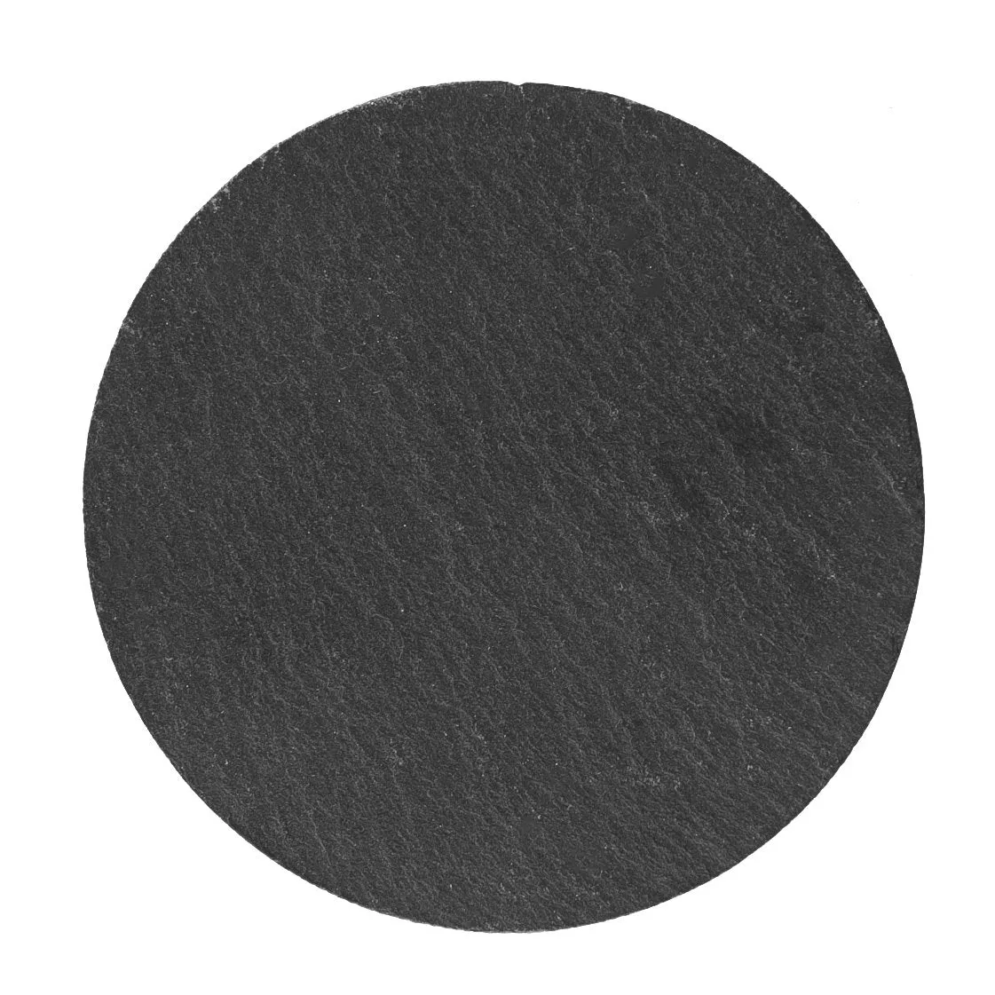 12pc Black Round Linea Slate Placemats & Coasters Set - By Argon Tableware