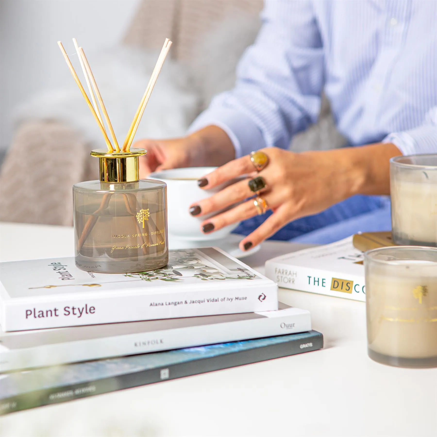 200ml Green Pomelo & Passion Fruit Scented Reed Diffuser - By Nicola Spring