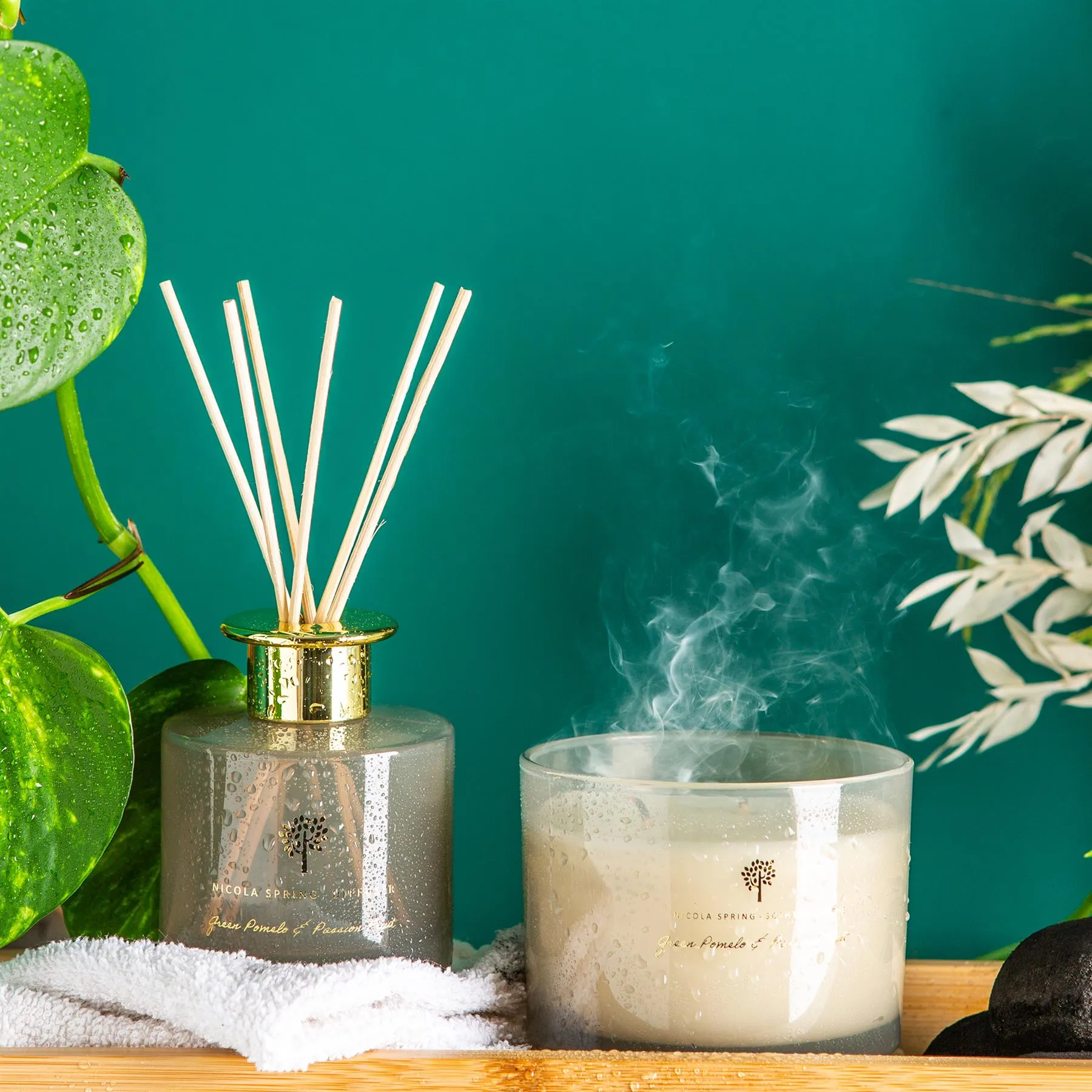200ml Green Pomelo & Passion Fruit Scented Reed Diffuser - By Nicola Spring