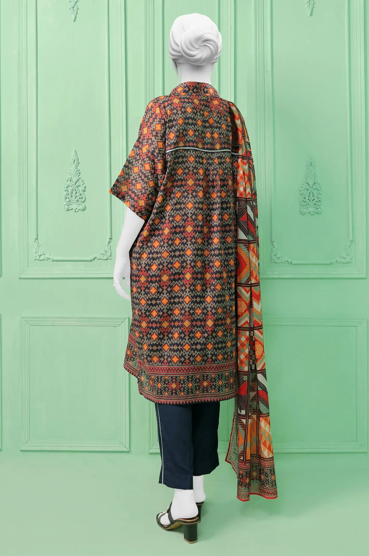 3PC Unstitched Printed
