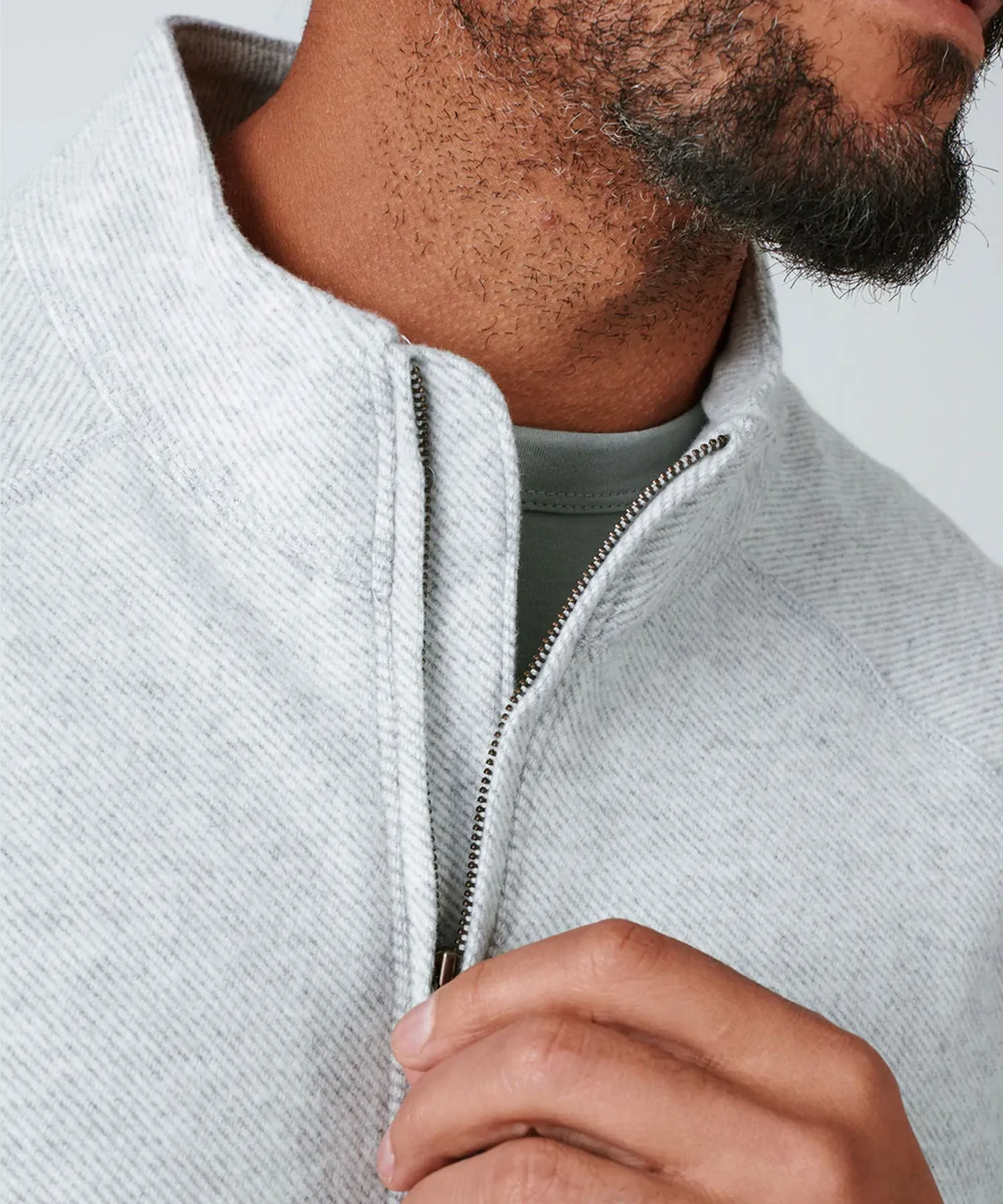 7 Diamonds Generation Quarter Zip Pullover - Ecru