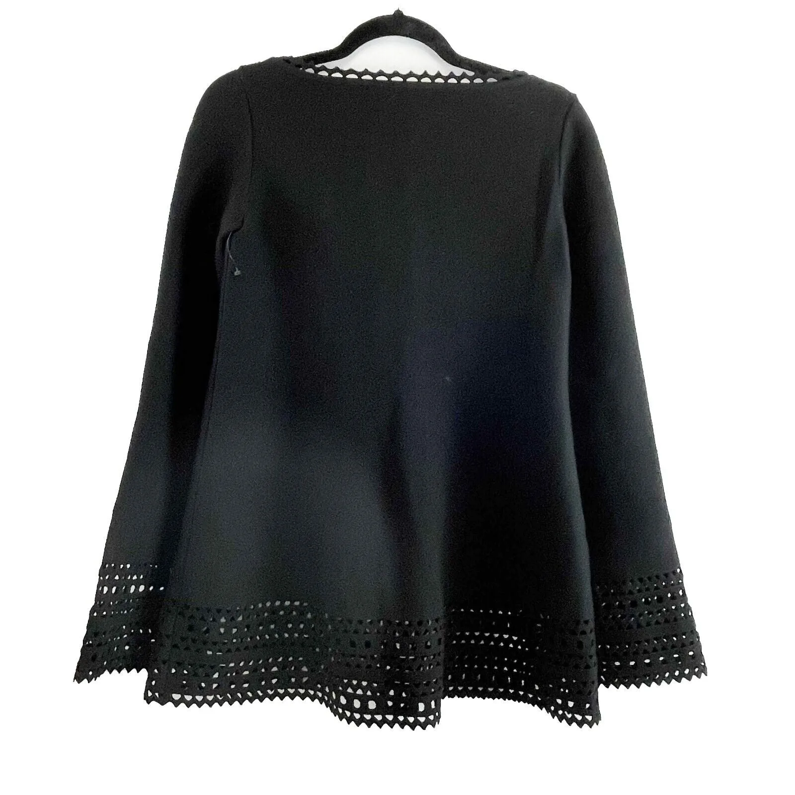 Alaia Excellent Boat neck Openwork-Detail Stretch Tunic Top IT 38 US 2