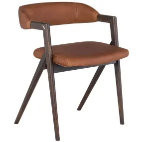 Anita Leather Dining Chair, Desert, Set of 2
