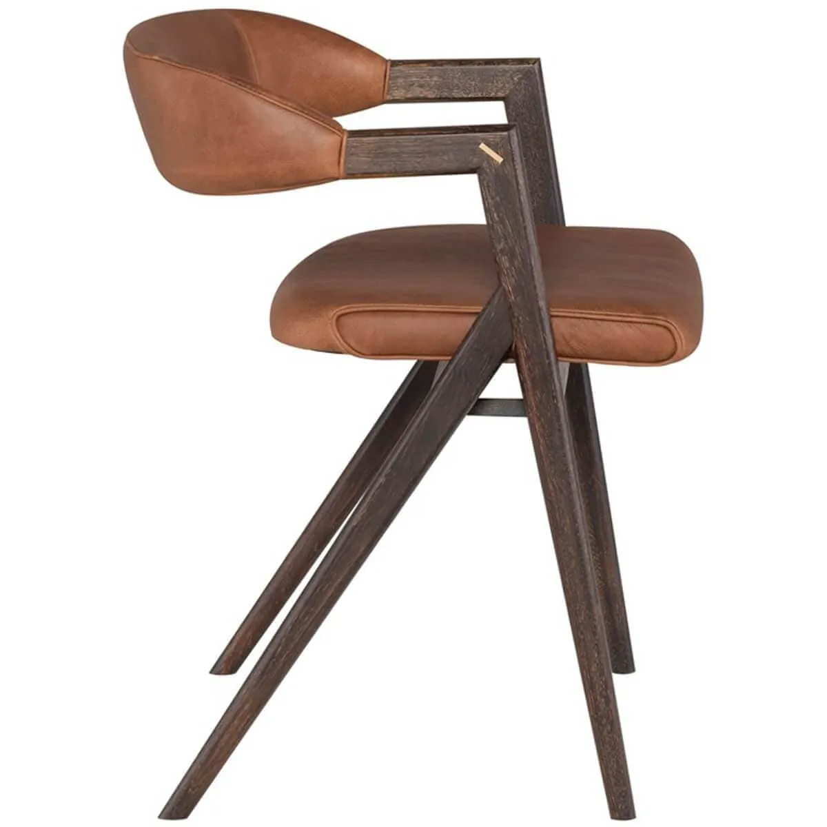 Anita Leather Dining Chair, Desert, Set of 2