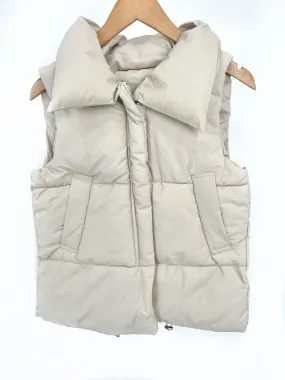 Beige Dash Puffer Vest
