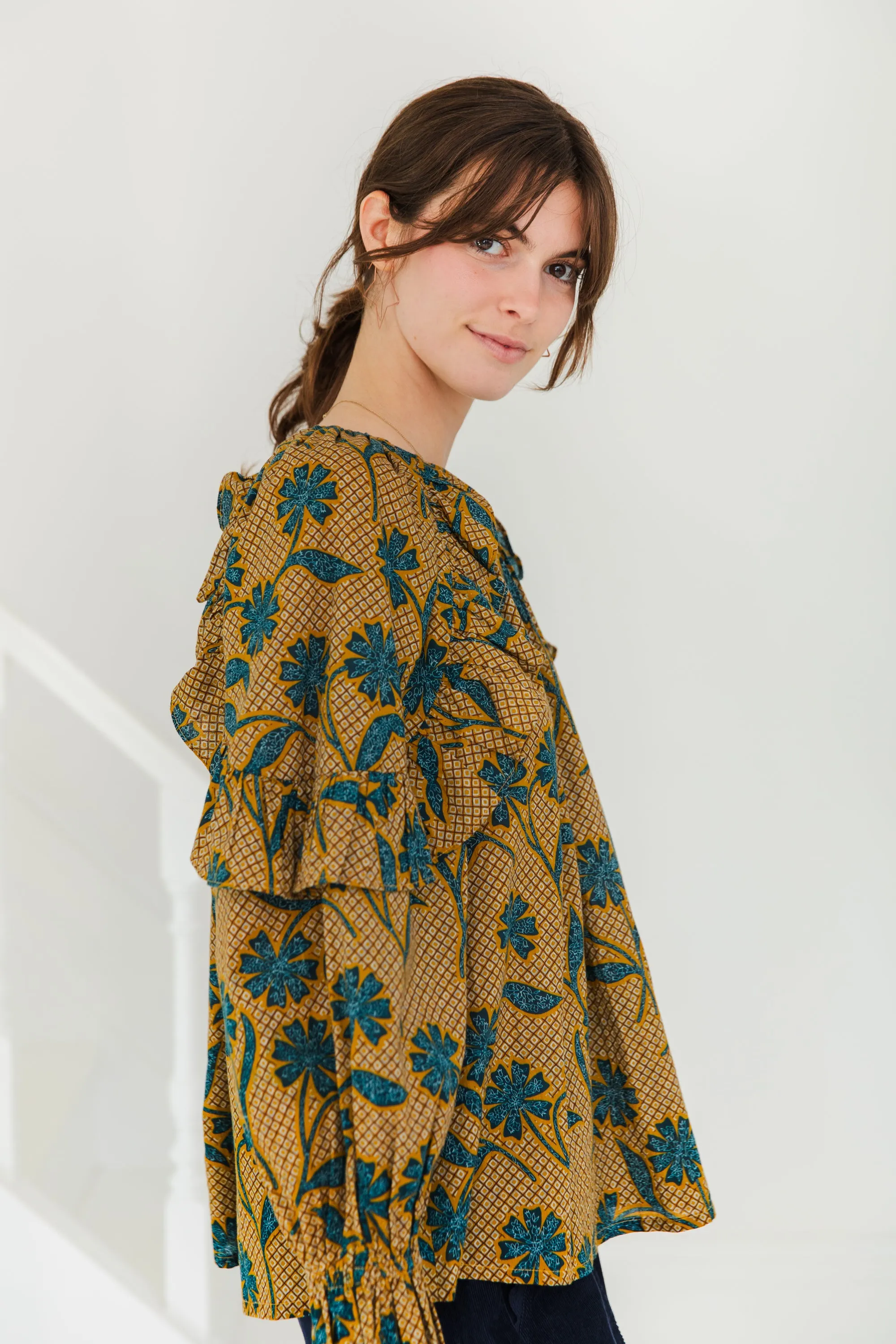 Womens Stylish Olive Green Bonté Otto Top