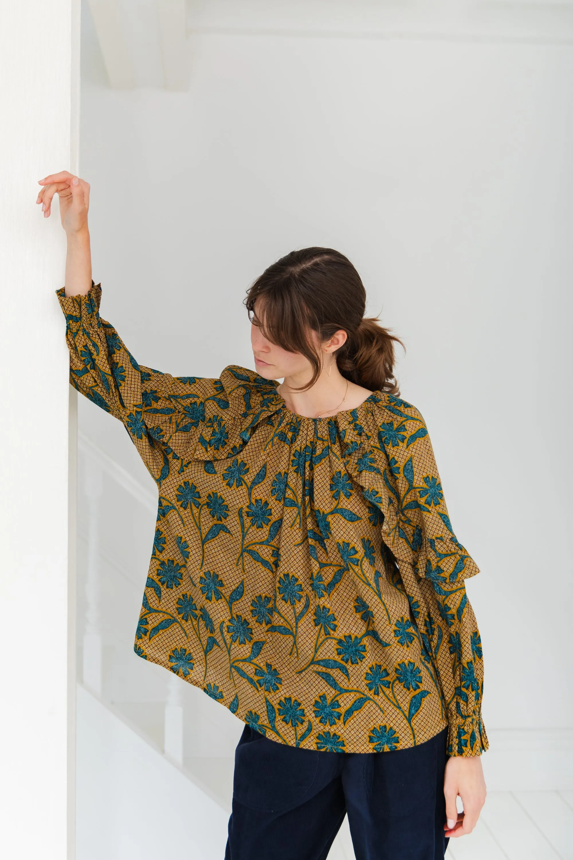 Womens Stylish Olive Green Bonté Otto Top