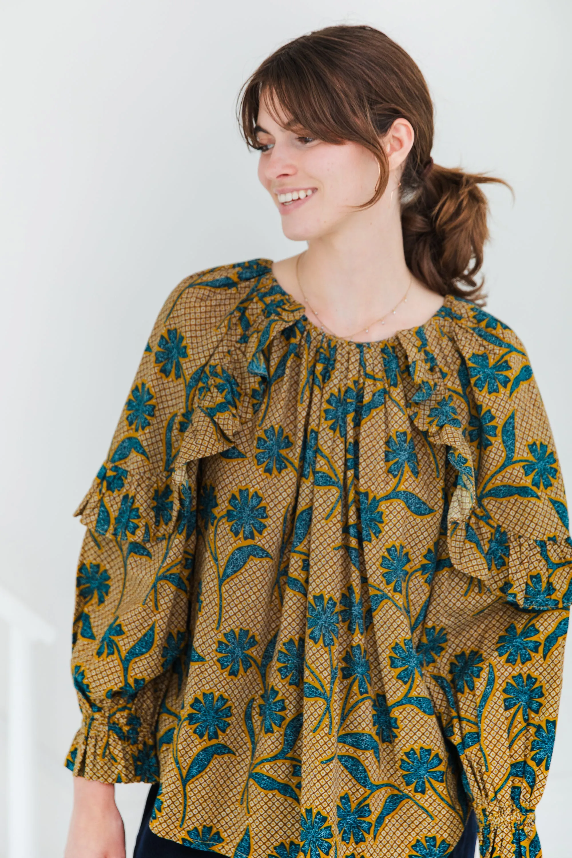 Womens Stylish Olive Green Bonté Otto Top