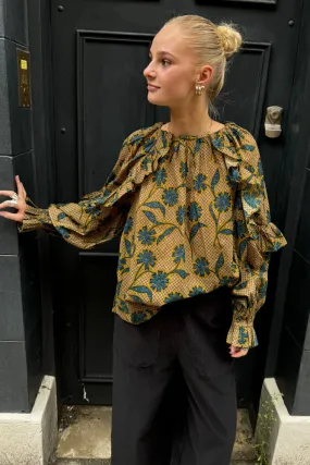 Womens Stylish Olive Green Bonté Otto Top