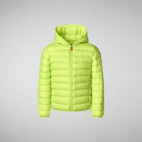 Boys' animal free puffer jacket Dony in lichen green