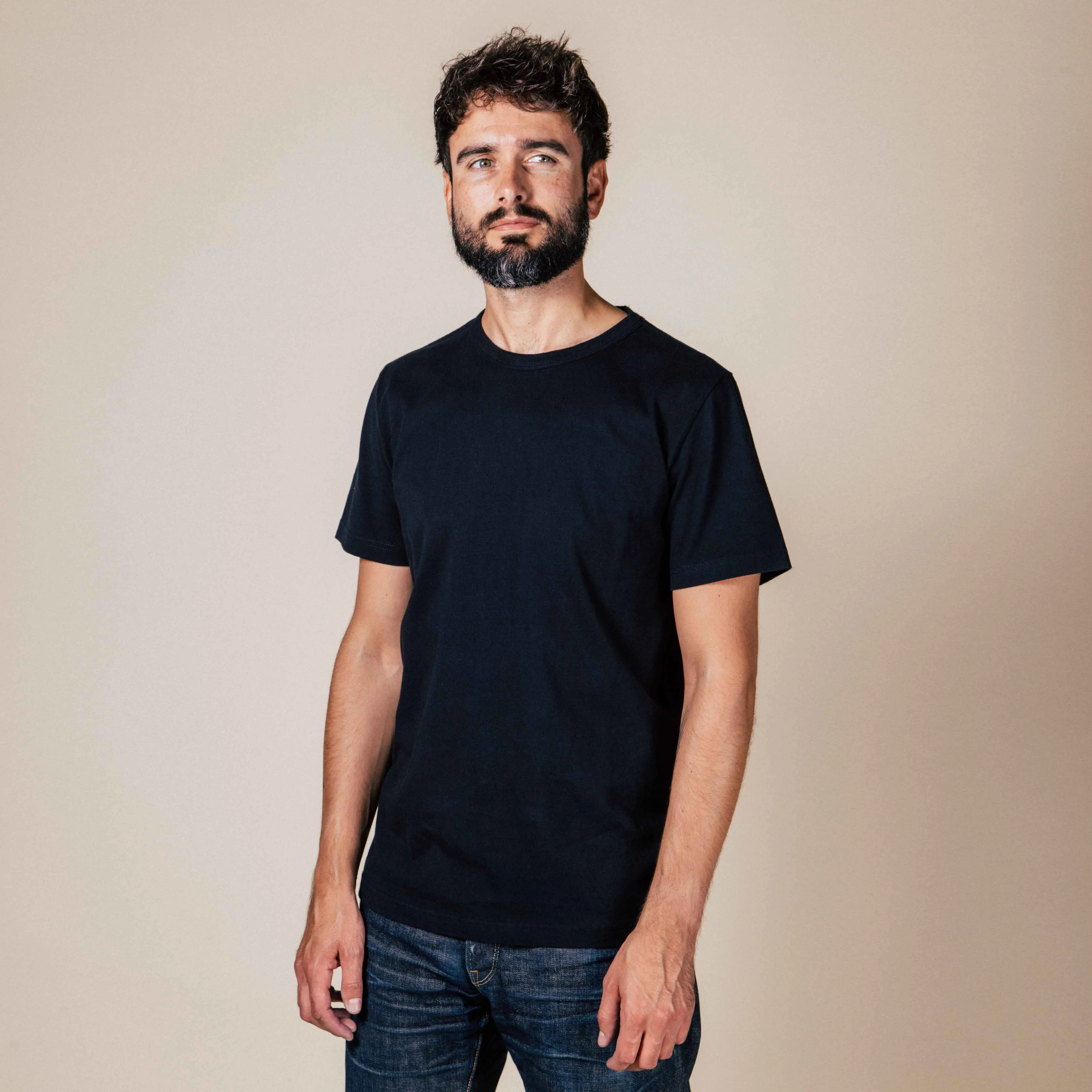 BT-2P TWO-PACK TEE black basic jersey