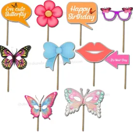 Butterfly Photo Booth Party Props Kids Birthday