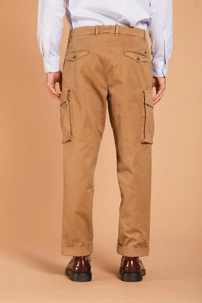 Cargo 22 pantalone cargo uomo con trama resca relaxed fit