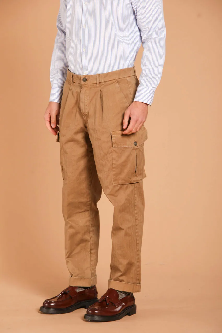 Cargo 22 pantalone cargo uomo con trama resca relaxed fit