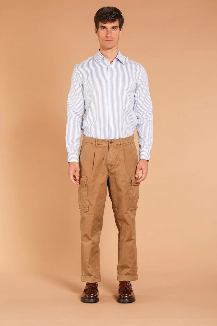 Cargo 22 pantalone cargo uomo con trama resca relaxed fit