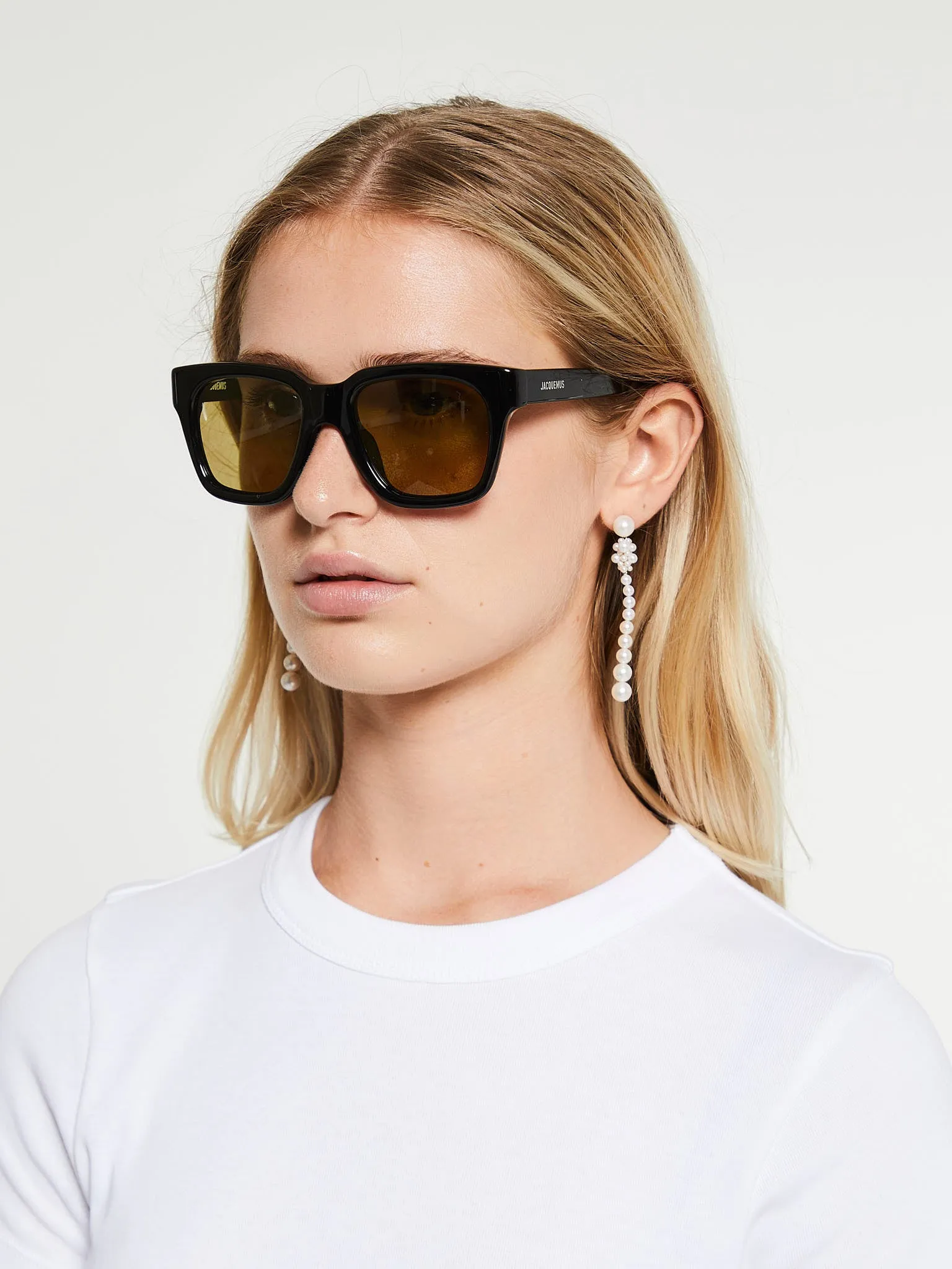 Carino Sunglasses in Black, Silver and Khaki