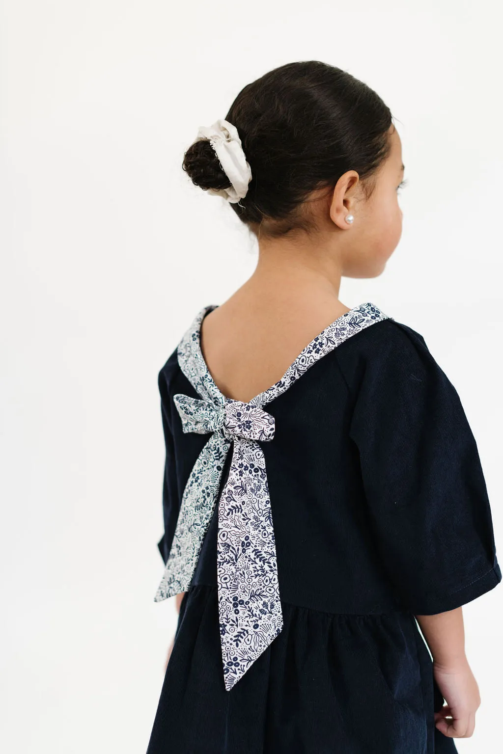Celebration Dress in Midnight Corduroy