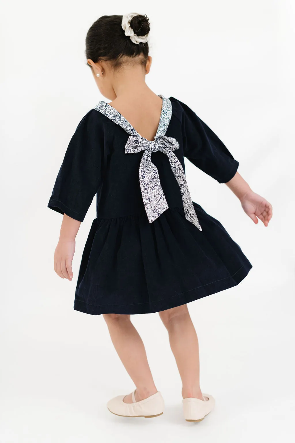 Celebration Dress in Midnight Corduroy
