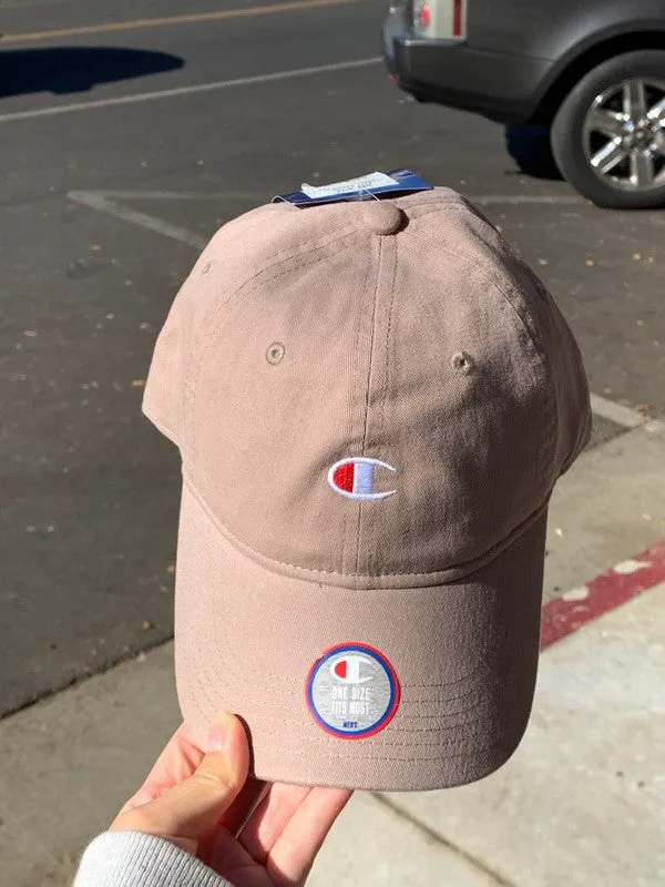 Champion Garment Washed Relaxed Hat Dark Khaki H78458 LTJ