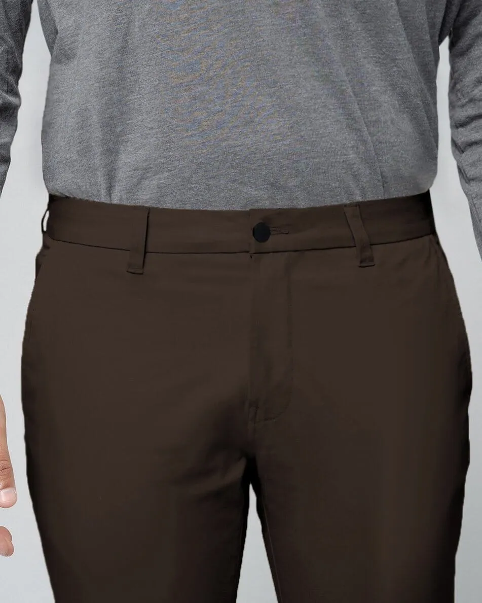 Chocolate Brown | Tech Chino Pants (Slim)