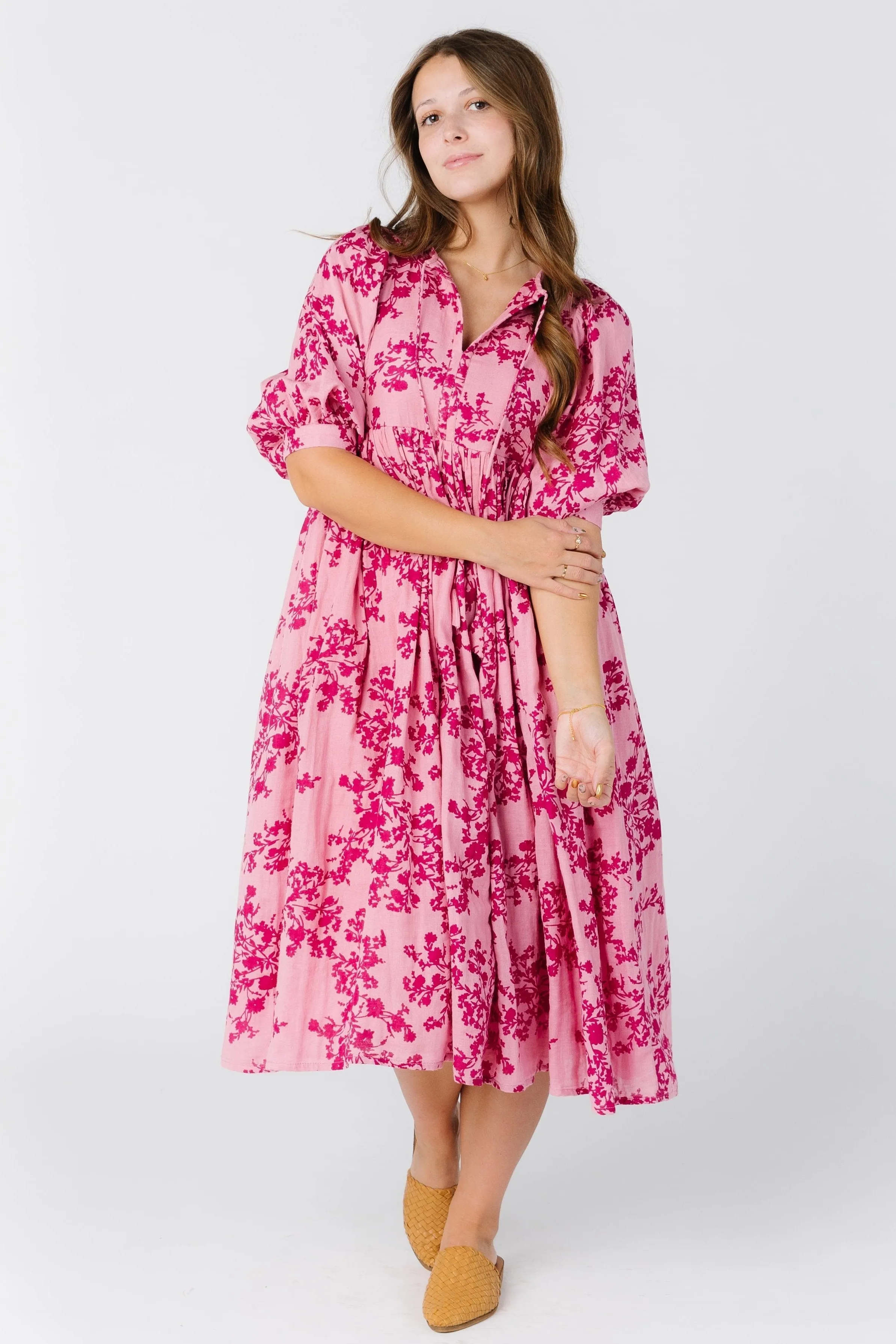 Citrus-Inspired Midi Dress