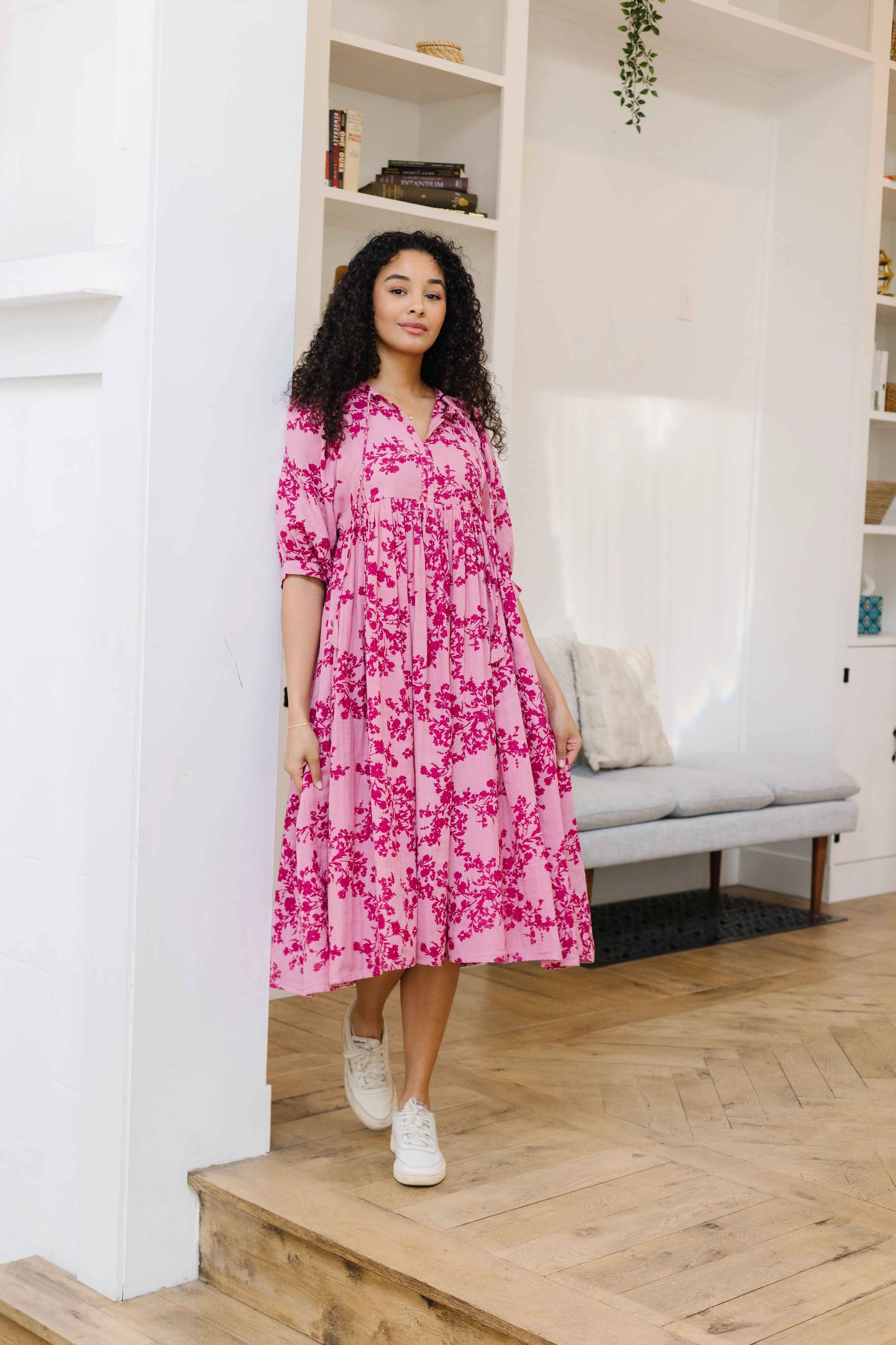 Citrus-Inspired Midi Dress