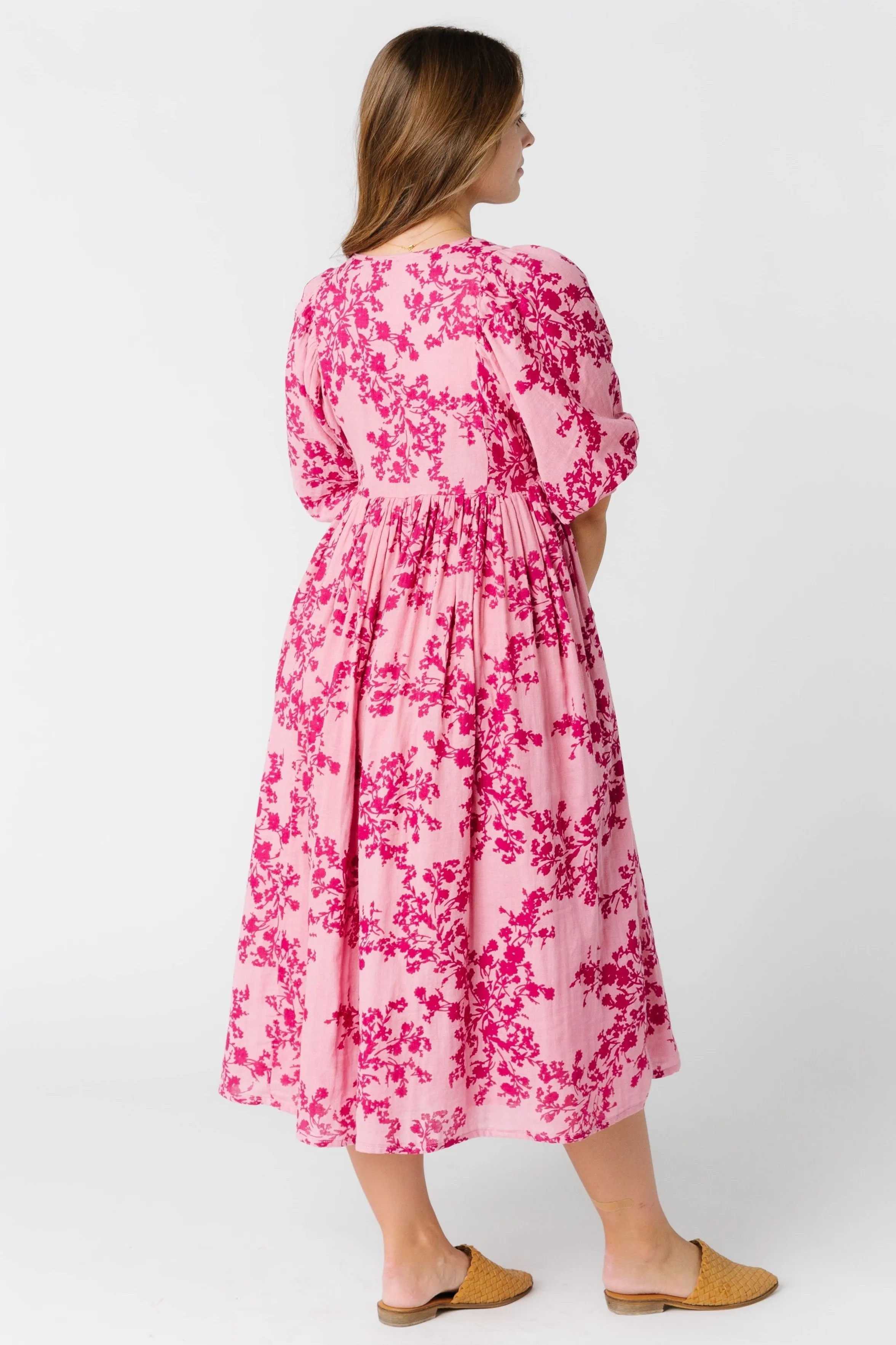 Citrus-Inspired Midi Dress