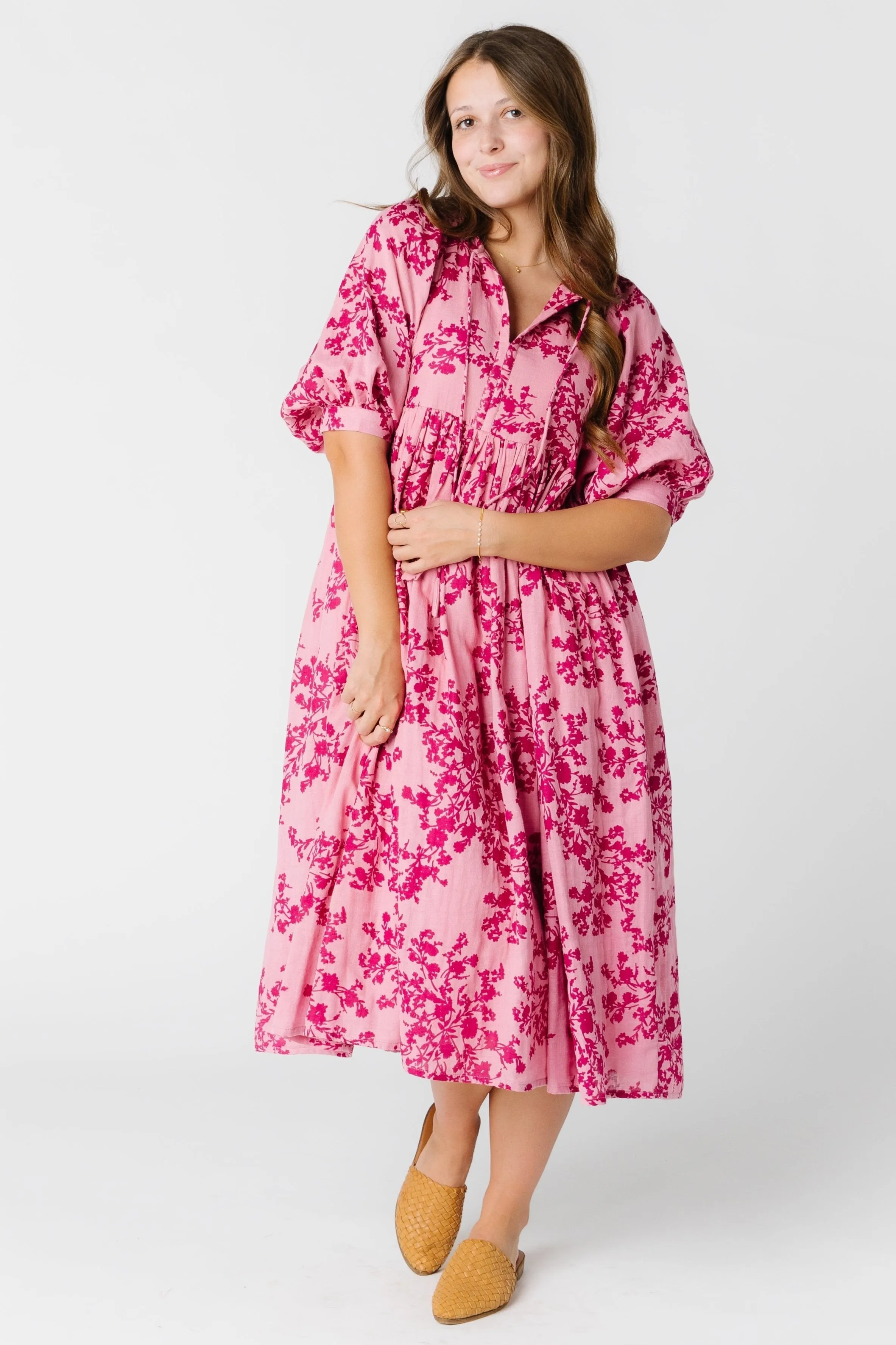 Citrus-Inspired Midi Dress