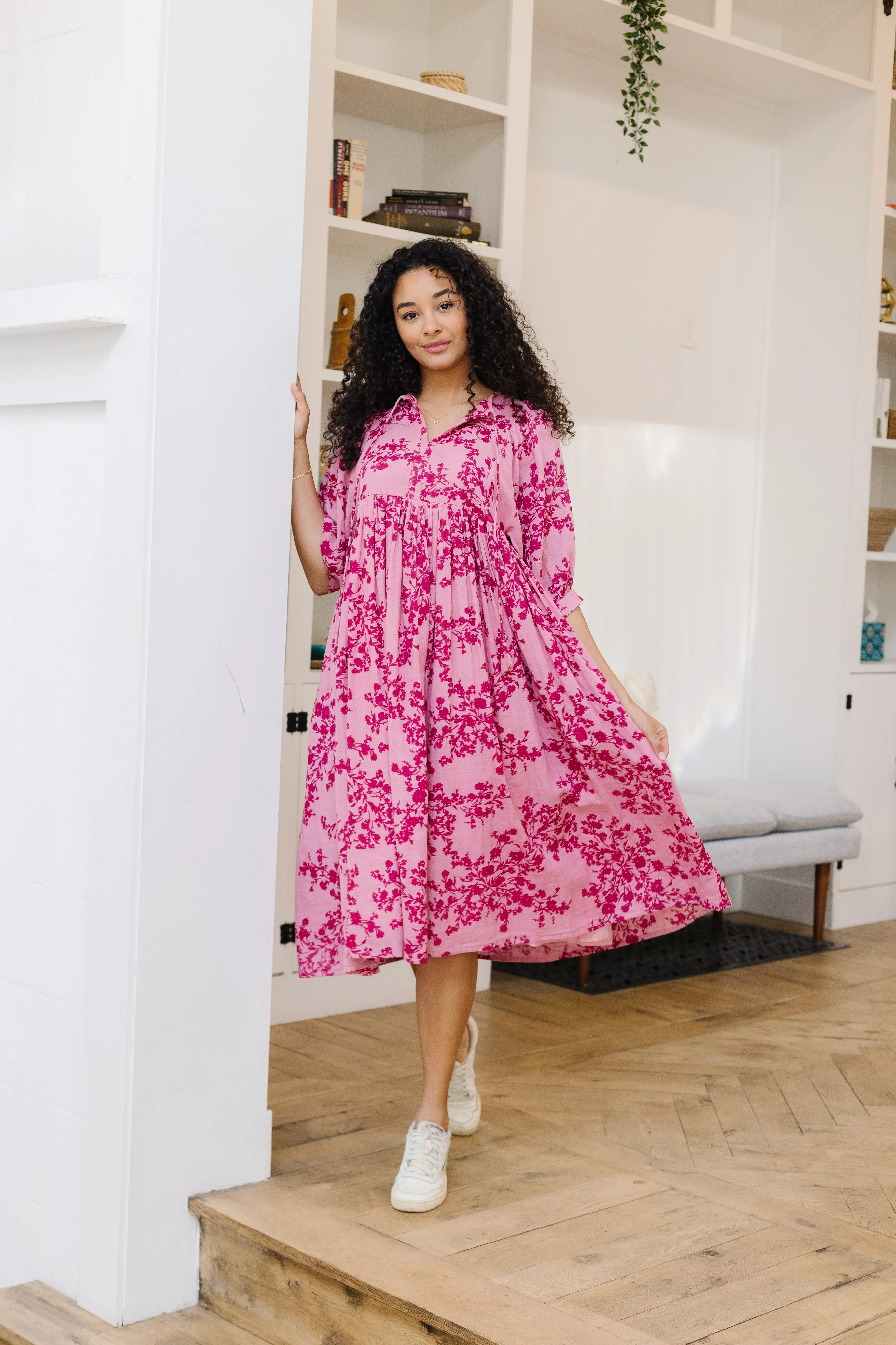Citrus-Inspired Midi Dress