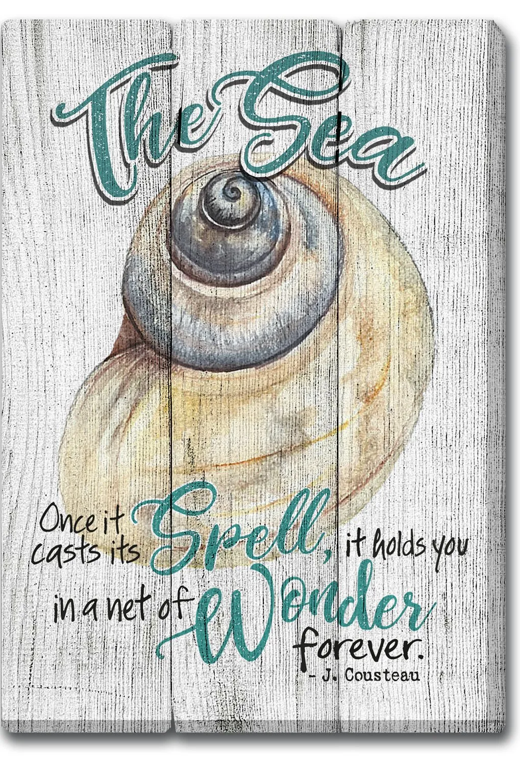 Coastal: Wooden Magnet: The Sea Casts Its Spell