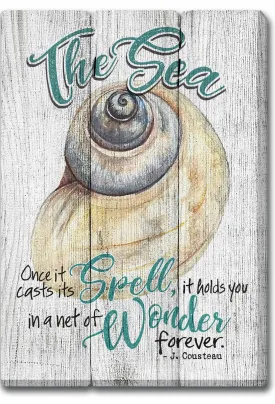 Coastal: Wooden Magnet: The Sea Casts Its Spell