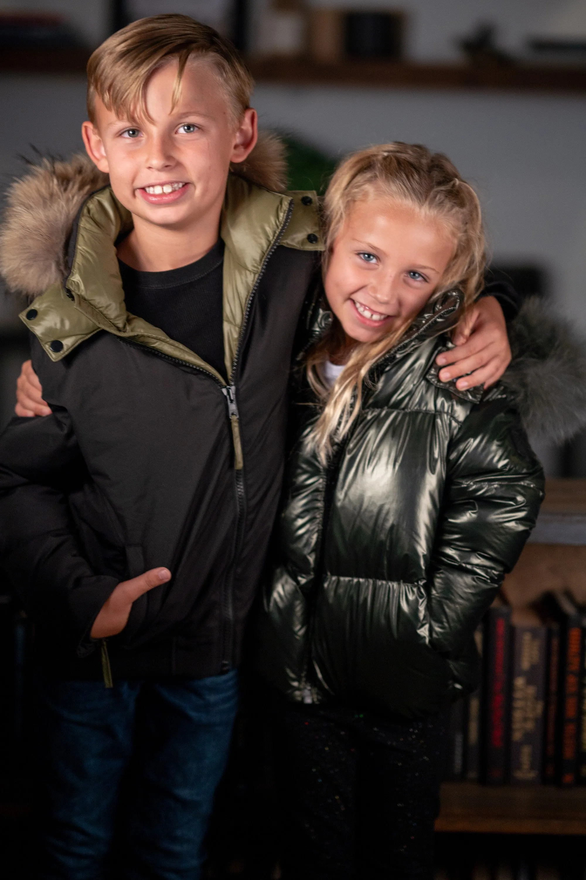 coat green lining puffer matte - natural