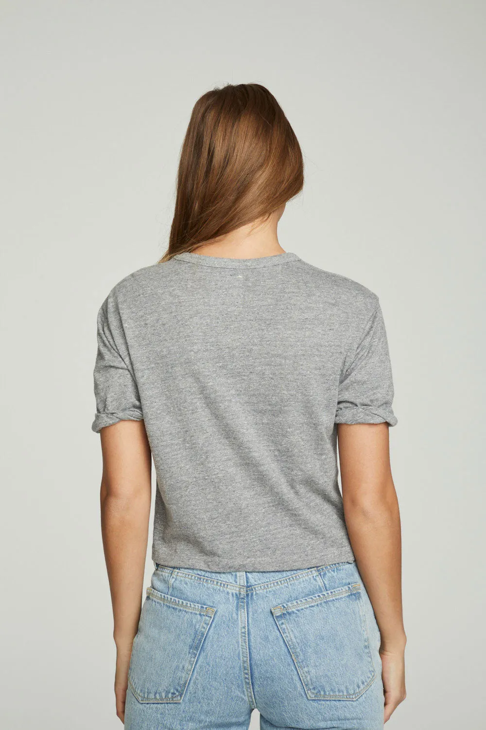 Cropped Crew Neck Short Sleeve Tee