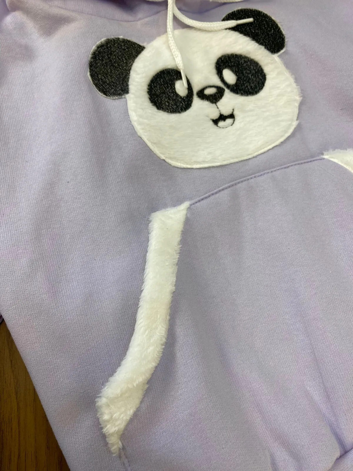 Cropped Moletom Detalhe Panda 3298  (14/J)