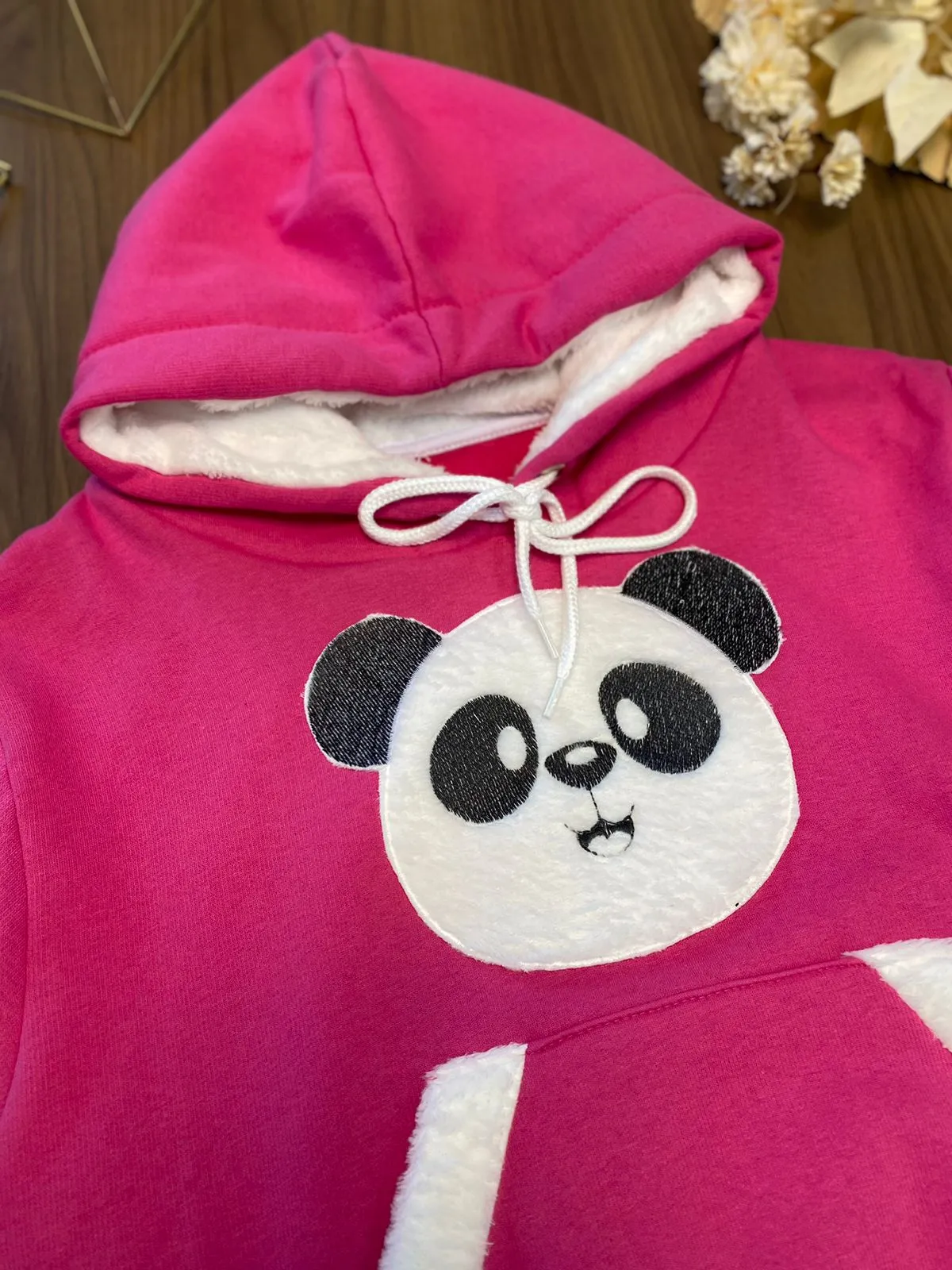 Cropped Moletom Detalhe Panda 3298  (14/J)