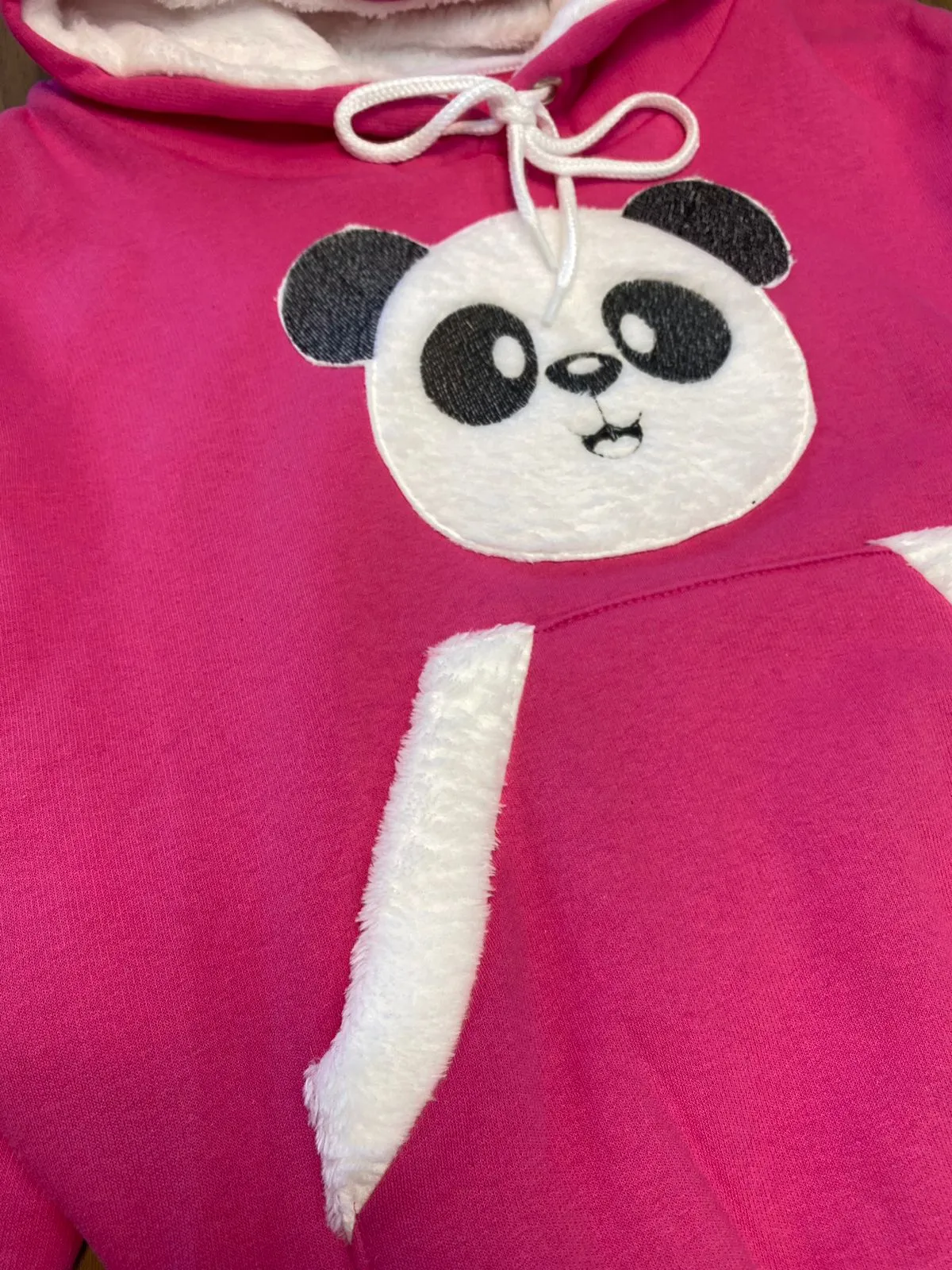 Cropped Moletom Detalhe Panda 3298  (14/J)