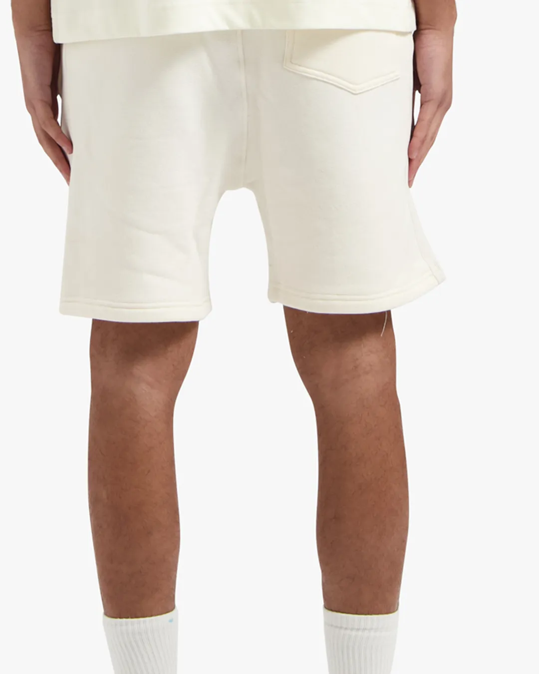 CROYEZ HEAVYWEIGHT LOGO SHORTS - OFF-WHITE