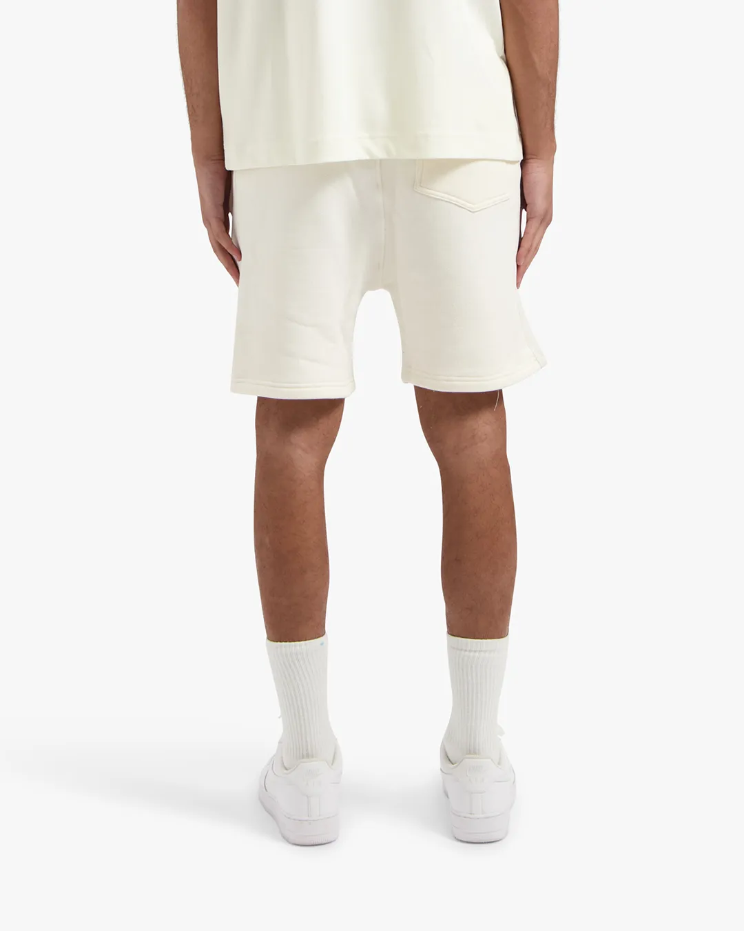 CROYEZ HEAVYWEIGHT LOGO SHORTS - OFF-WHITE