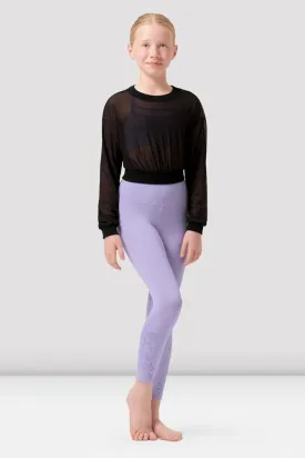 CZ0529 - Girls Black Tammy Mesh Long Sleeve Top - Select Size