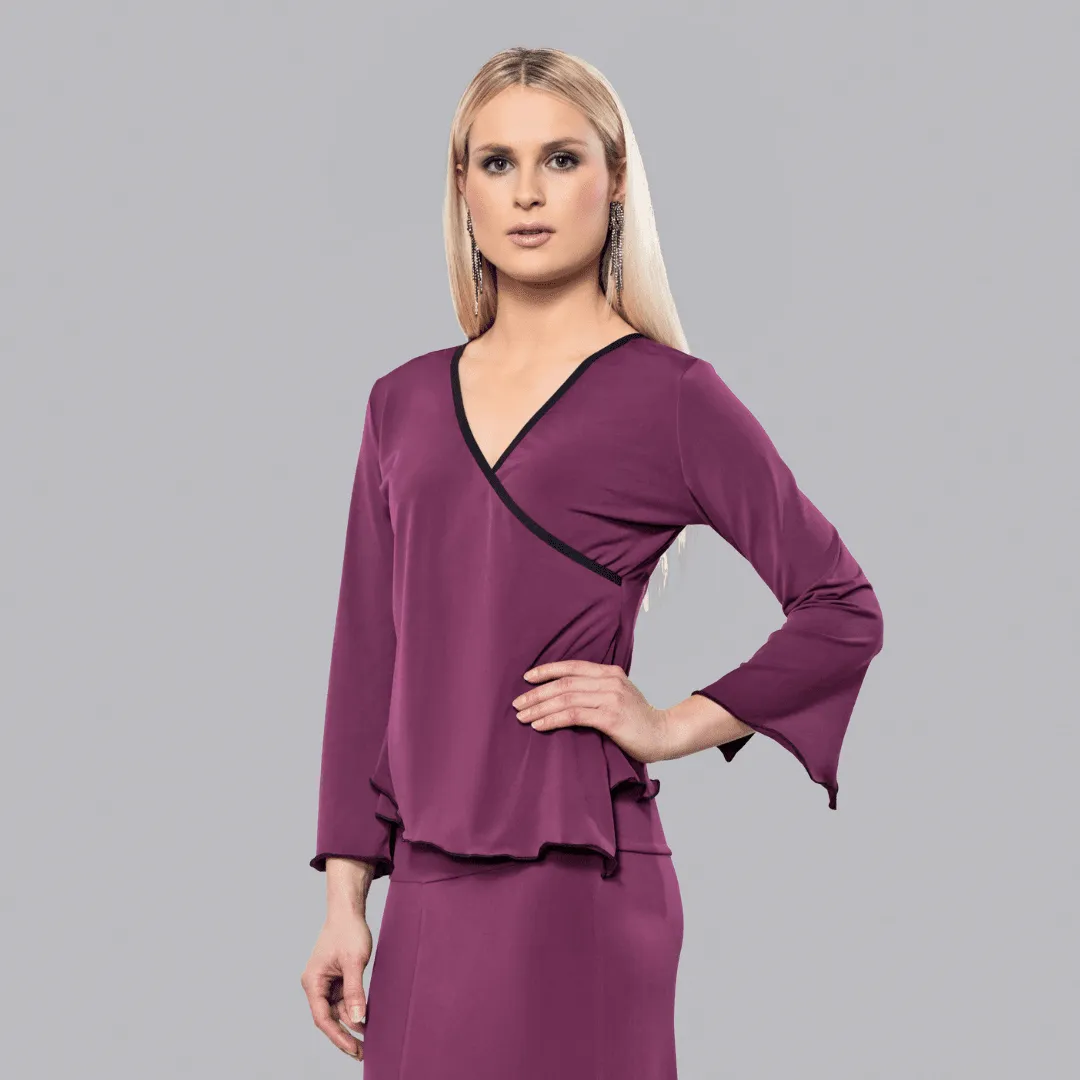Faux Wrap Blouse