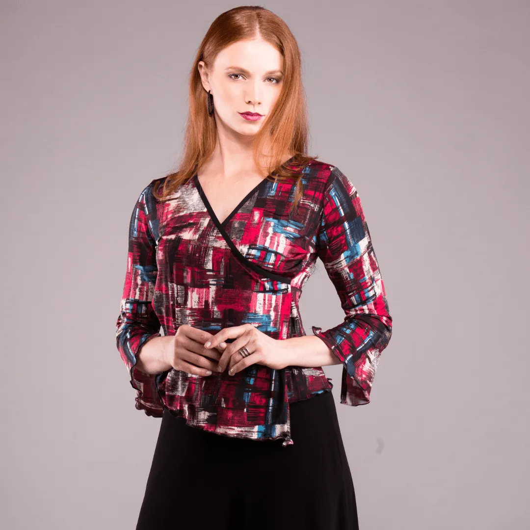 Faux Wrap Blouse