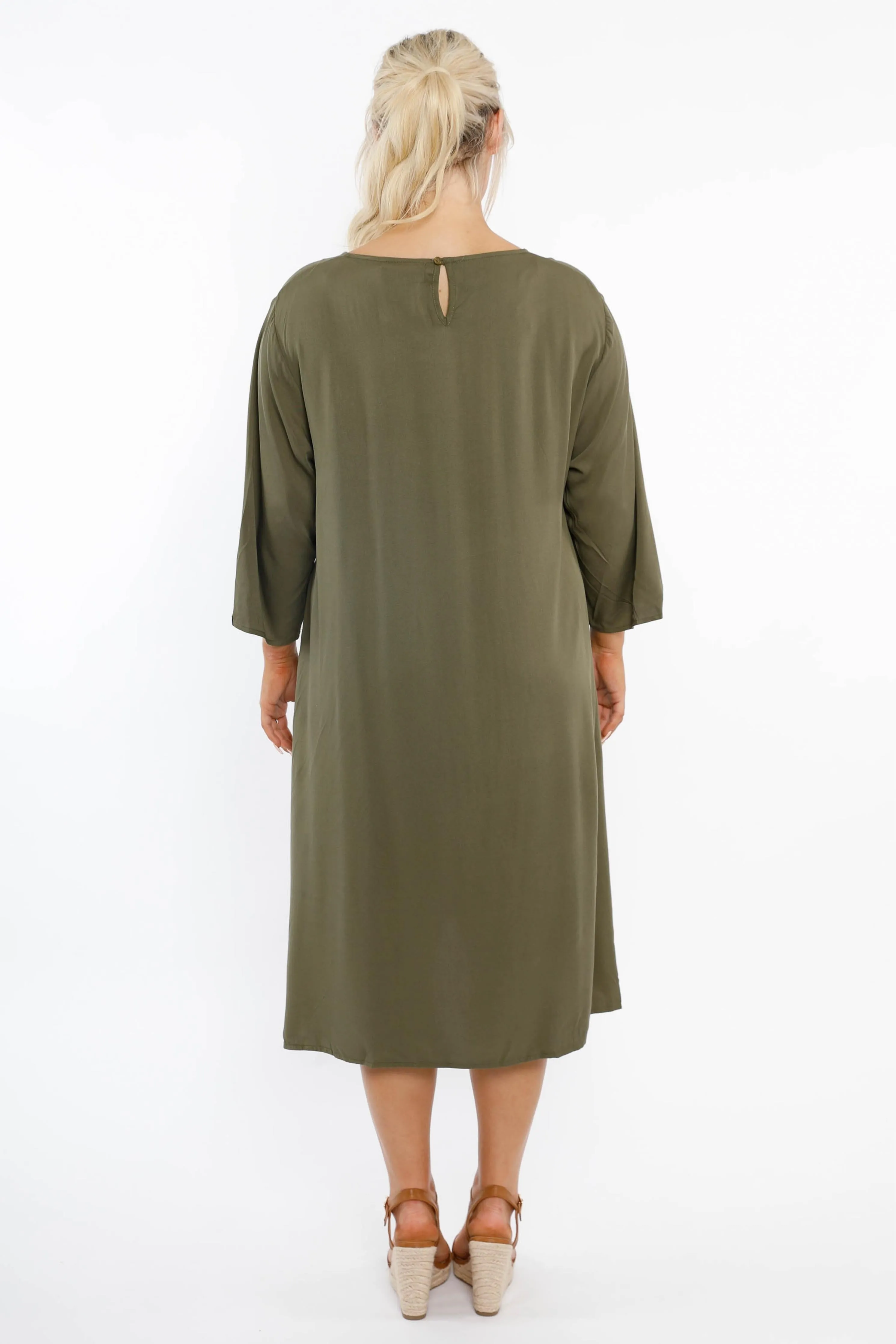 FINAL SALE Minimalist Dress in Khaki