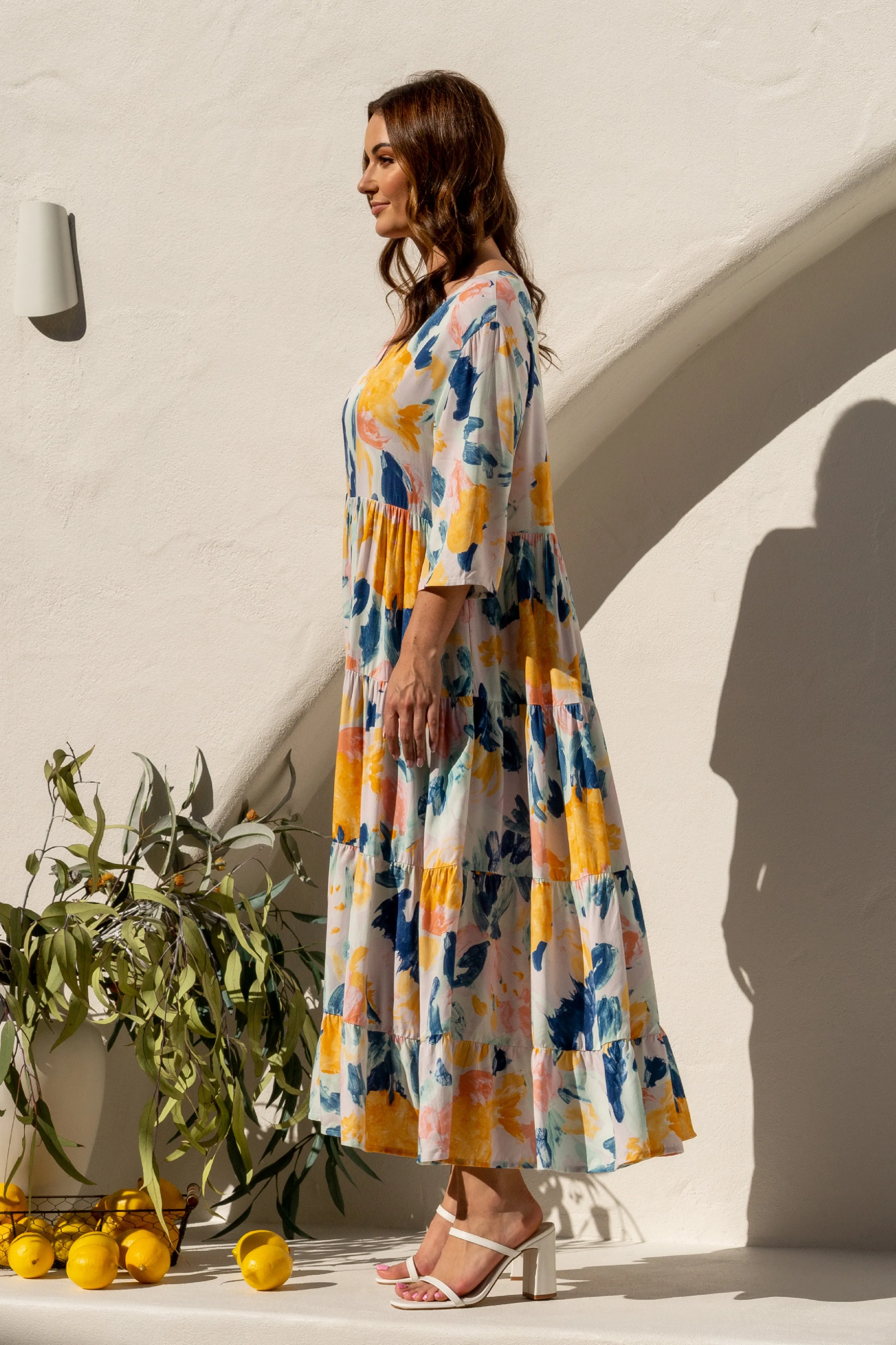 FINAL SALE Ruffle Dress in Allure