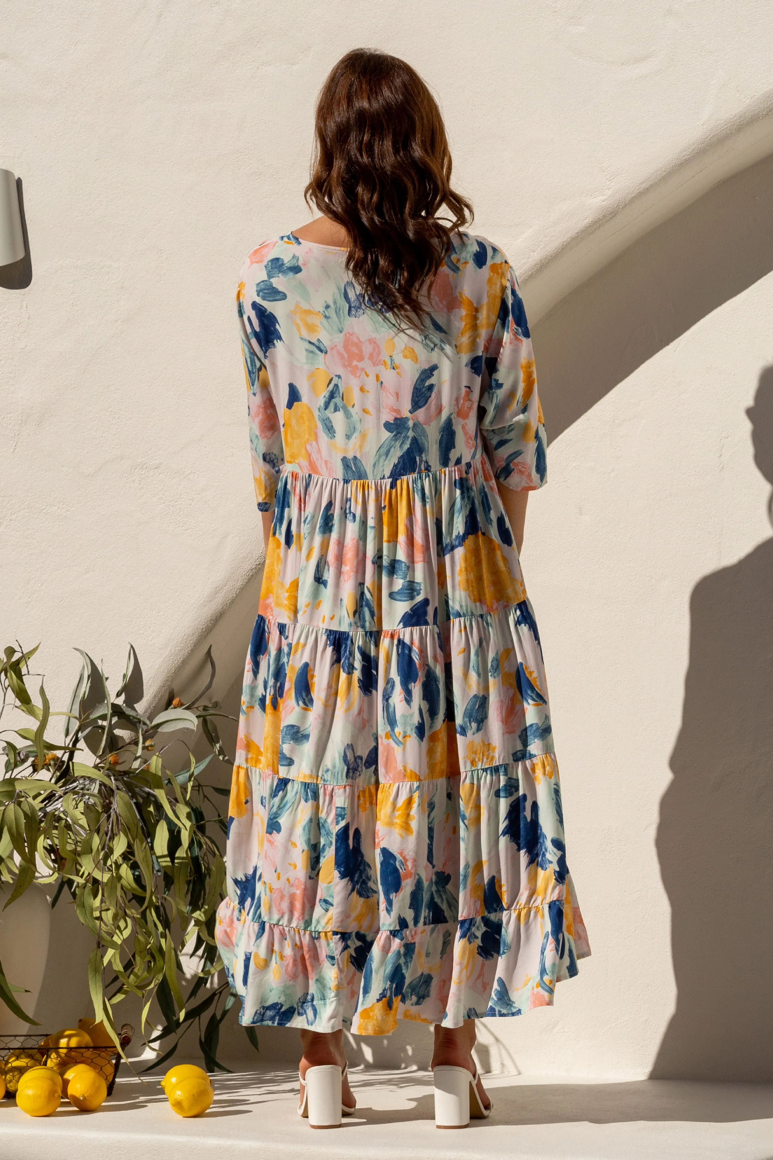 FINAL SALE Ruffle Dress in Allure
