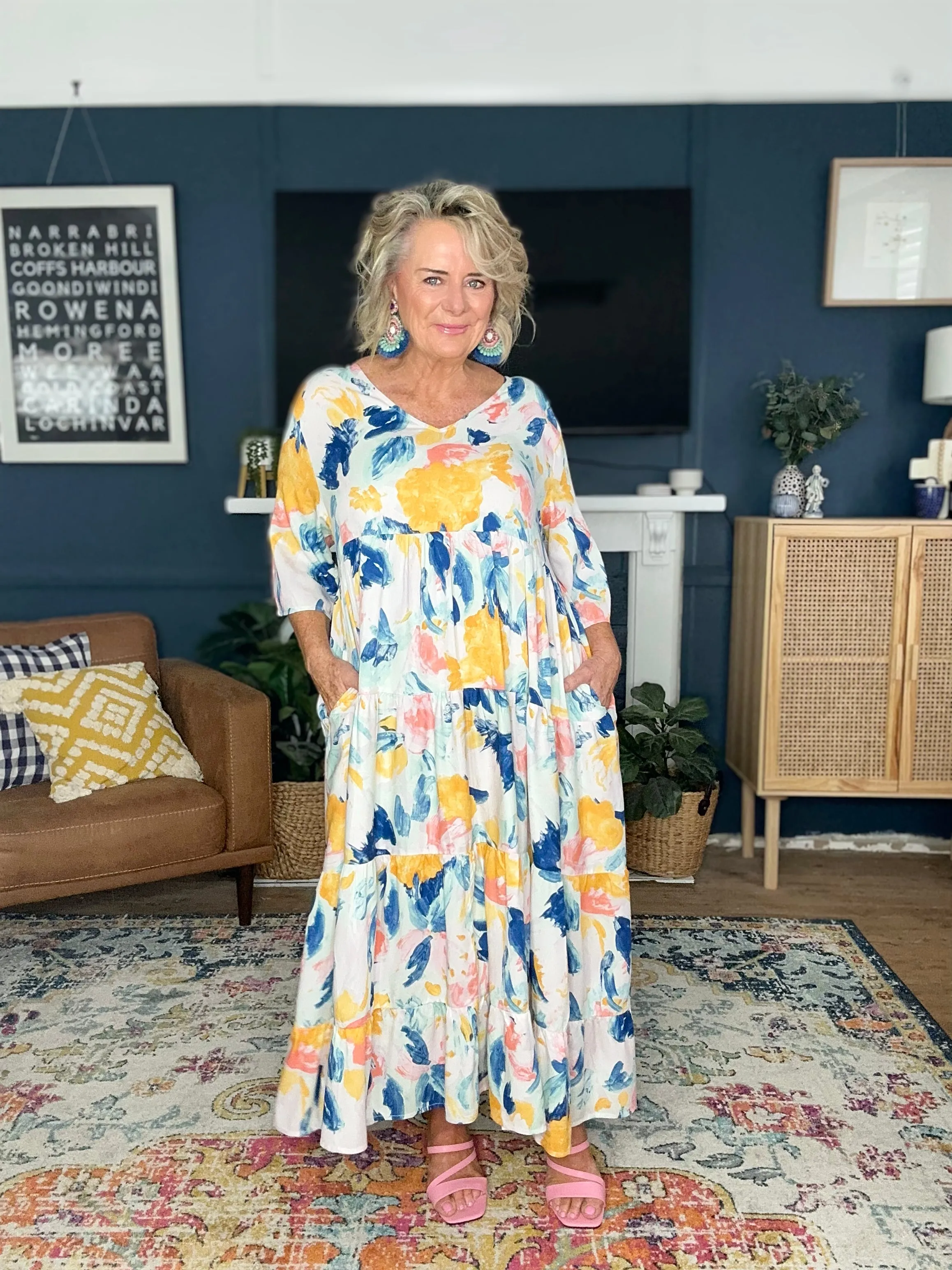 FINAL SALE Ruffle Dress in Allure