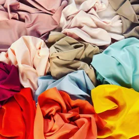 FS075 Solid Plain Scuba Stretch Knit Fabric - Over 25 Colours