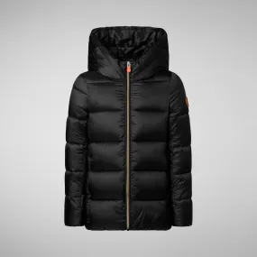 Girls' animal free puffer jacket Gracie in black