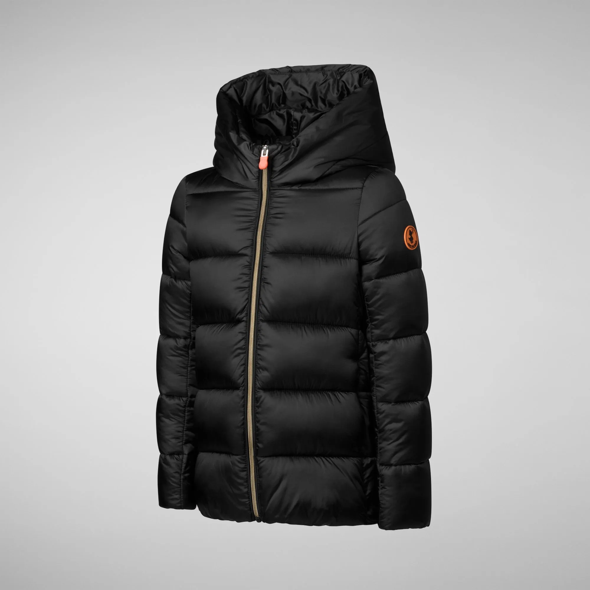 Girls' animal free puffer jacket Gracie in black