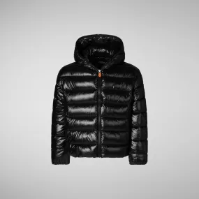 Girls' bomber with hood Imara in black