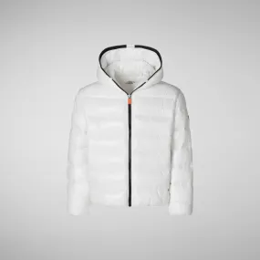 Girls' bomber with hood Imara in off white